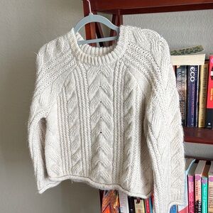 Universal Thread Cream Cable Knit Sweater